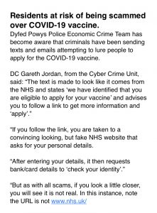 Covid scams